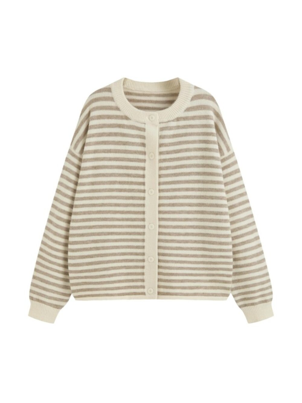 Womens Striped Cardigan Lightweight Oversized Knit Sweater